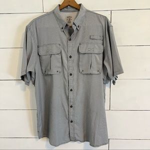 Red Head Bass Pro Camp Vented Fishing Outdoors Shirt. Size XLarge.